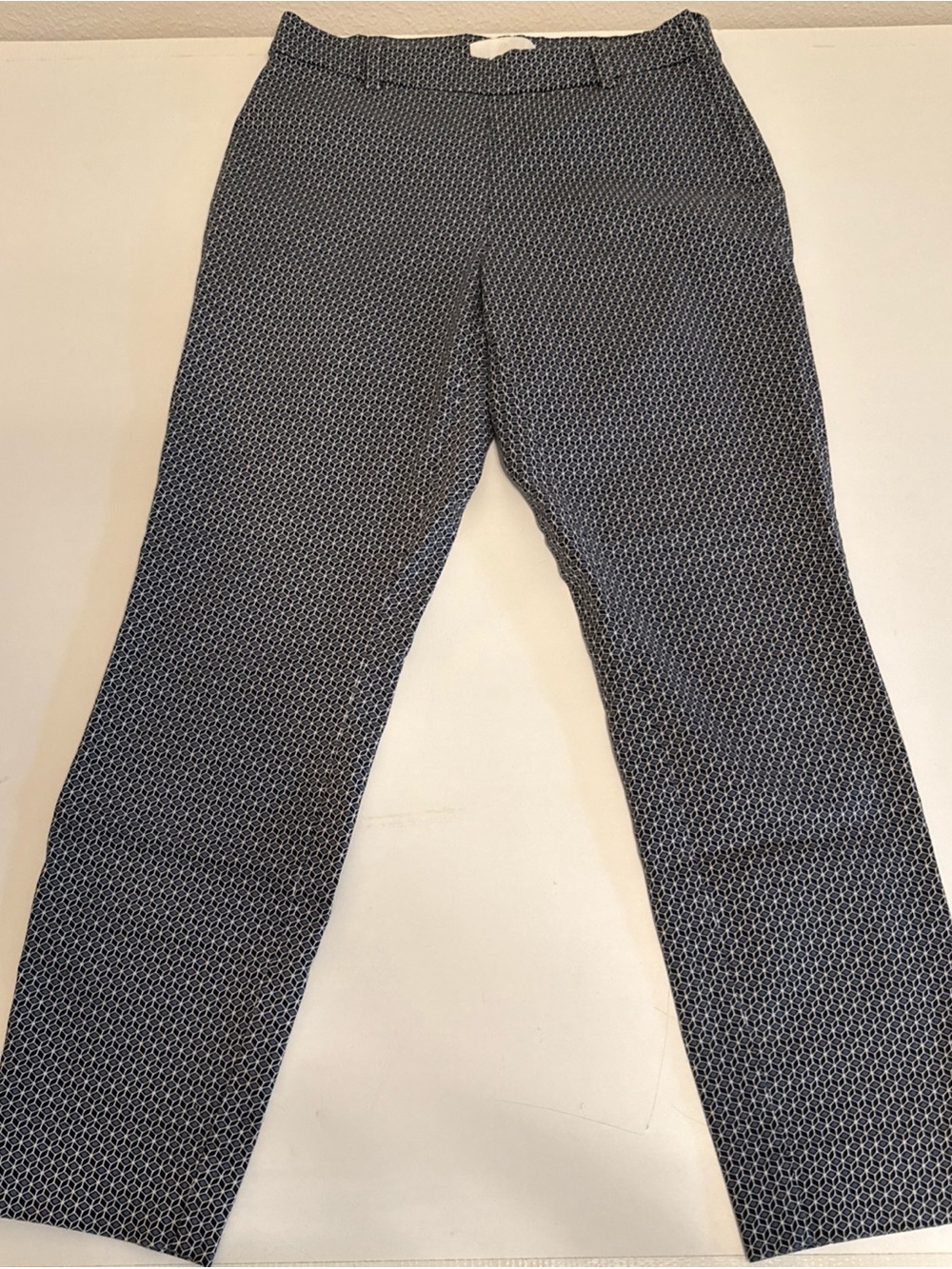H&M Black & White Patterned Chinos